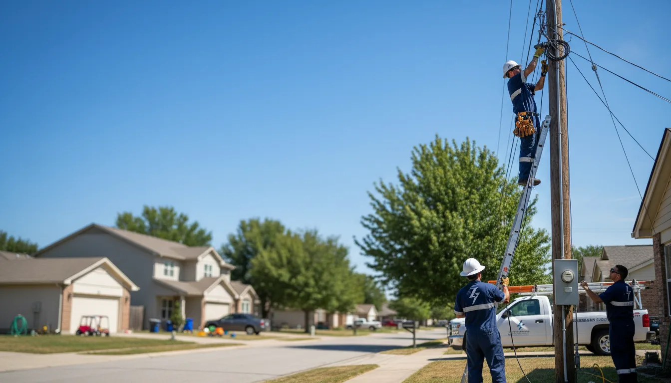Residential electrician providing installation services in Fairfield, NE